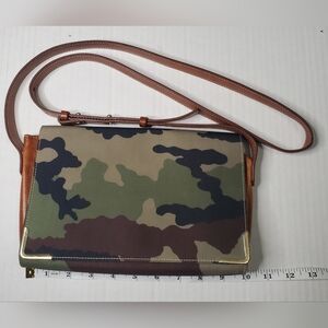 Camouflage and Brown Crossbody Barrington Bag